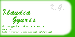 klaudia gyuris business card